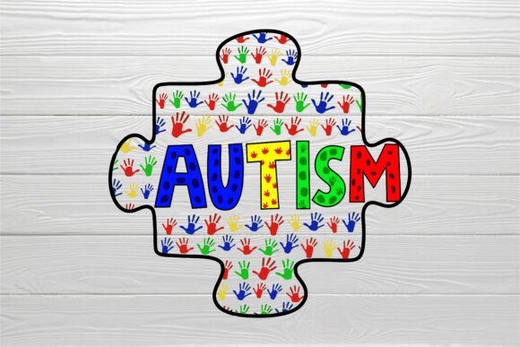 Autism Awareness Puzzle Piece for Crafts and Graphics