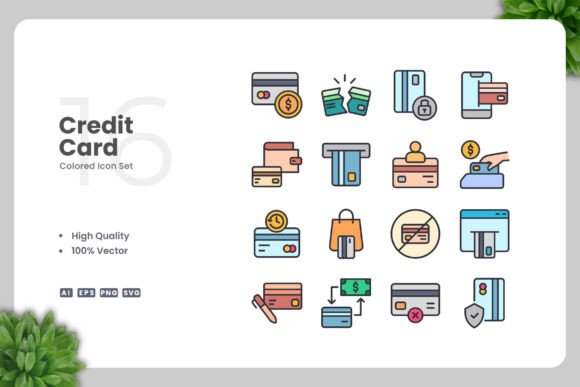 Credit Card Color Icons: A Versatile Graphic Design Asset for Modern Projects