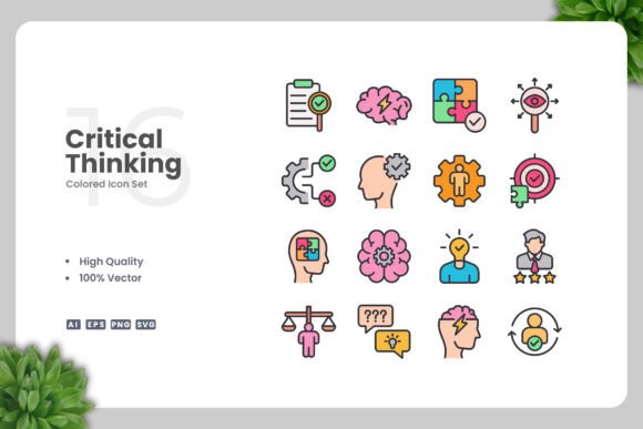Critical Thinking Color Icons: A Designer’s Take on Modern Brand Graphics