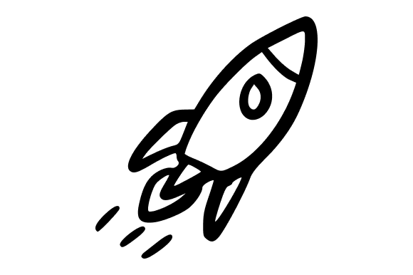 Cute Rocket Doodle Illustration: A Versatile Graphic Design Asset for Content Creators