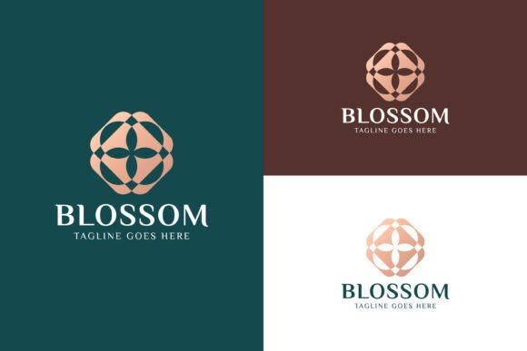 Elegant Ornate Blossom Logo: A Premium Graphic Design Asset for Local Branding