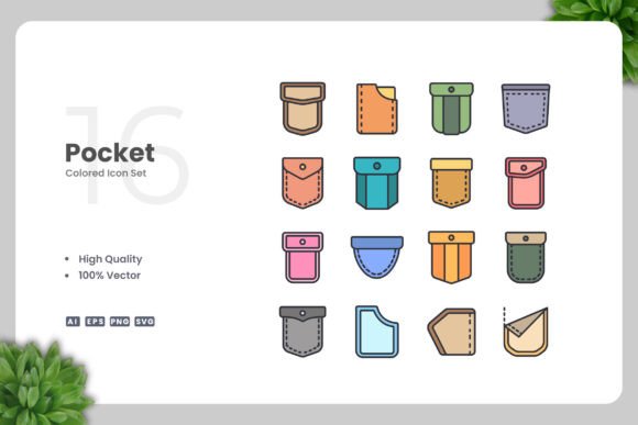 Pocket Colored Icons: A Practical Graphic Design Asset for Digital Sellers