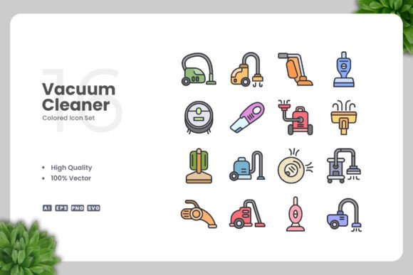Vacuum Cleaner Colored Icons: A Practical Review for Embroidery Projects