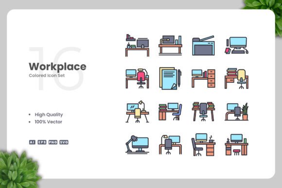 Workplace Color Icons: A Modern Design Asset for Professional Content Publishing